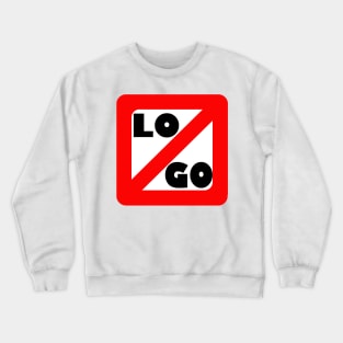 No Logo: split Crewneck Sweatshirt